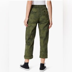 Women’s Belted Straight Leg Chino Green Cargo Pants W/Tie Waist-27 BNWOT